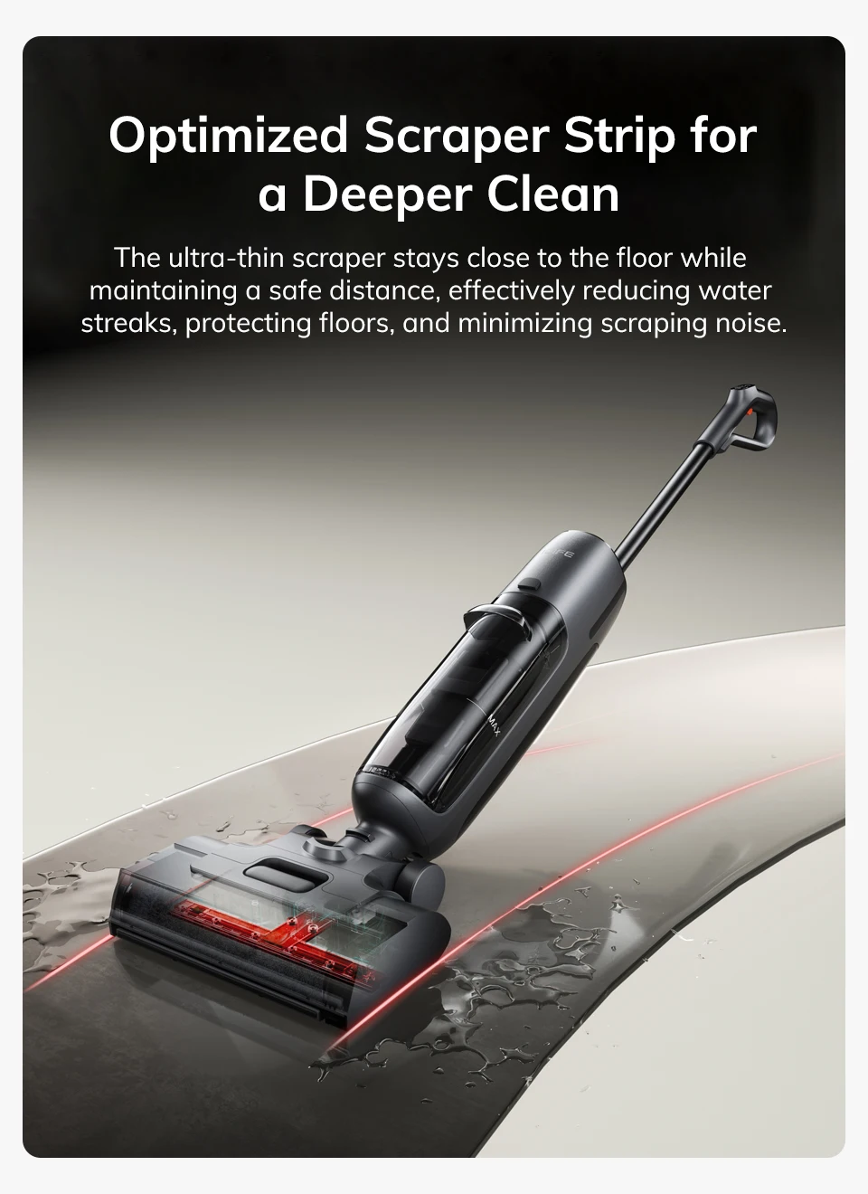 ILIFE W90 Pro Cordless Wireless Wet Dry Smart Mop Washing ,7000Pa Suction, 1Min Self Cleaning, Large Dual Water Tank,Update W90
