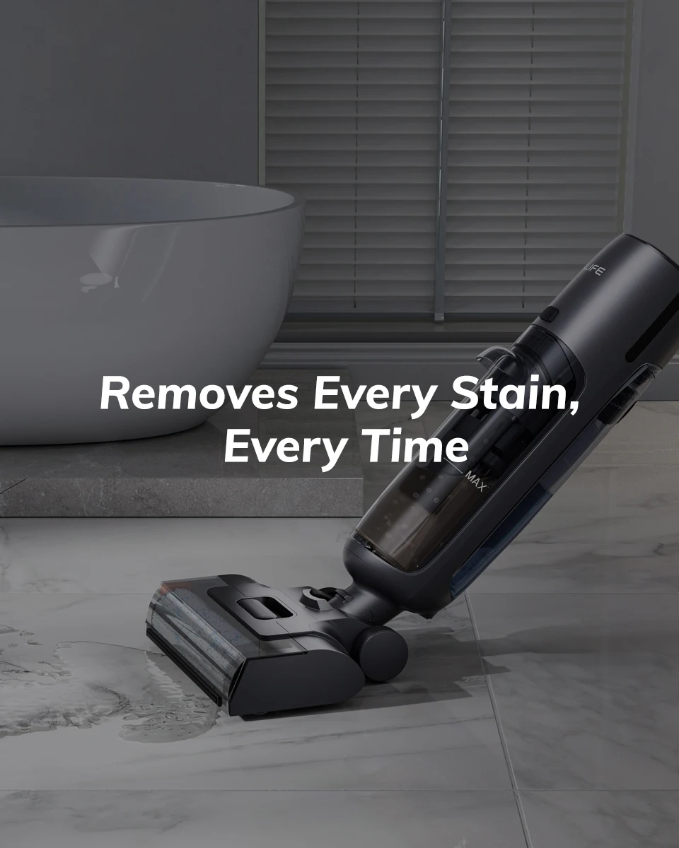 ILIFE W90 Pro Cordless Wireless Wet Dry Smart Mop Washing ,7000Pa Suction, 1Min Self Cleaning, Large Dual Water Tank,Update W90