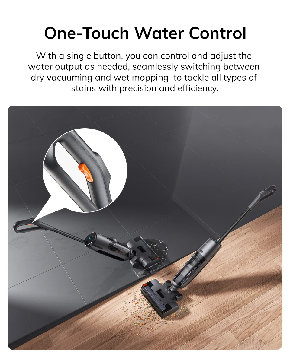 ILIFE W90 Pro Cordless Wireless Wet Dry Smart Mop Washing ,7000Pa Suction, 1Min Self Cleaning, Large Dual Water Tank,Update W90