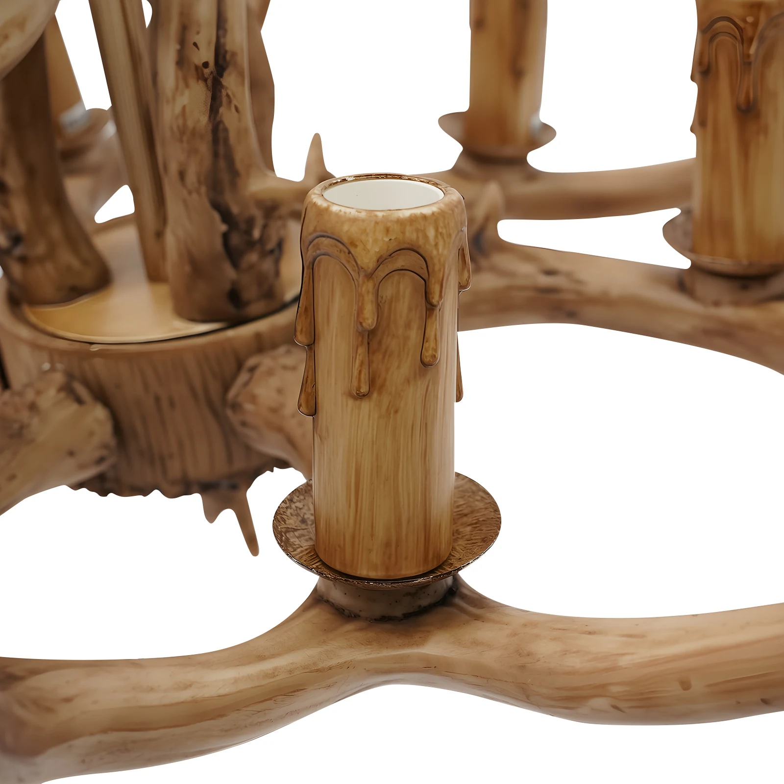 110V Resin Deer Antler Ceiling Light Retro Style Deer Chandelier 6 Lights for Dining Room Kitchen Hallway Bars Hotels
