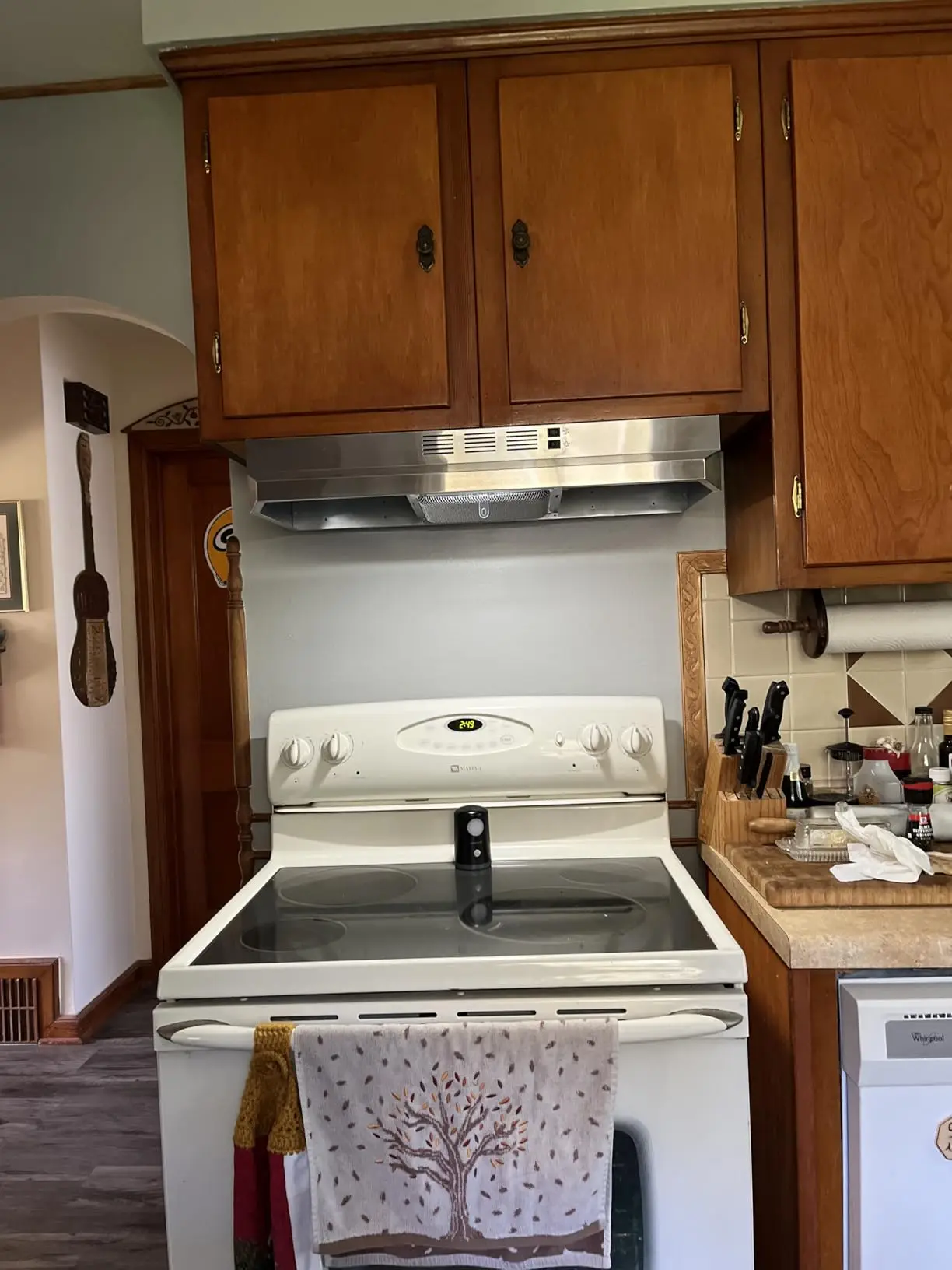 24/30/36" Under Cabinet Range Hood 280CFM Convertible Ducted/Ductless, 2-Speed & LED Light,Stainless Steel,Removable Filter
