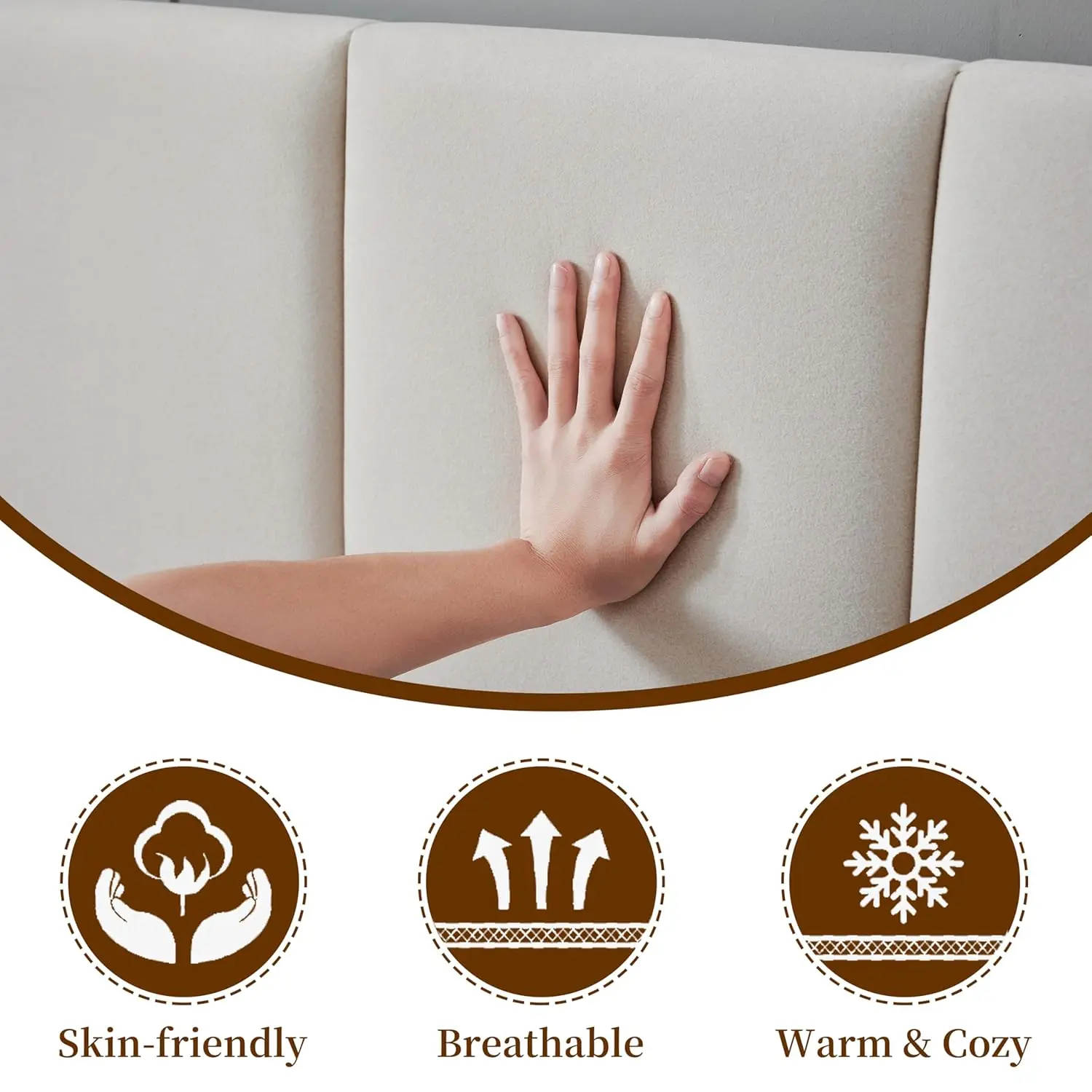 King Upholstered Platform Bed Lift-Up Storage Velvet Headboard Built-in Nightstands No Box Spring Needed Beige Customized