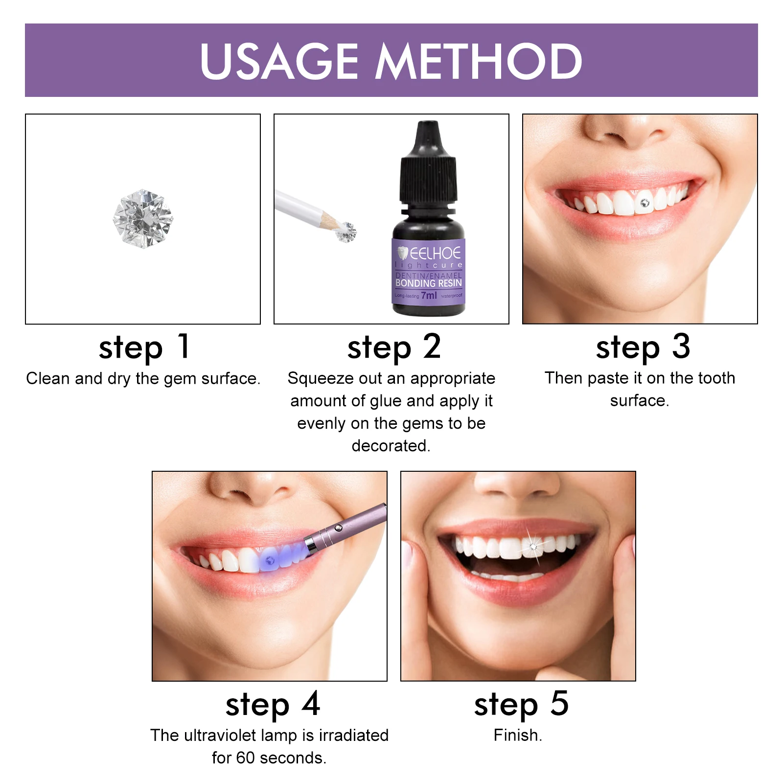 Tooth Gem Glue Dental Adhesive for Tooth Gems Diamond Kit Glue Teeth Crystal Jewelry Sturdy Tooth Jewelry Orthodontic Gel