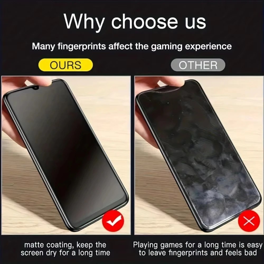 Full Cover Matte Privacy Screen Protector For iPhone 15 17 18 16 Pro 13 12 11 14 Pro Max 8 7 Plus 16e Air SE XS XR Anti-Spy Film