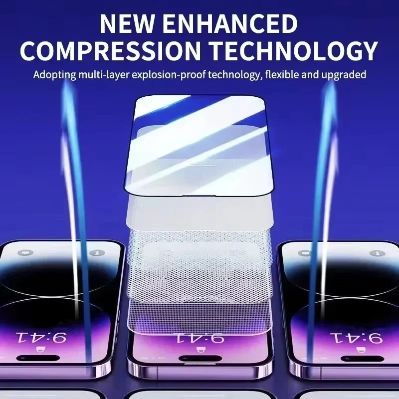 1-5PCS Dust Free Install Tempered Glass For iPhone 18 17 Pro Max 17 Air 16 15 14 13 12 11 16e X XR XS 7 8 Plus Screen Protectors