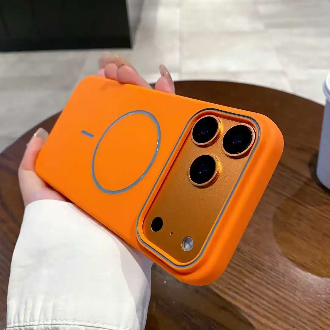 Ultrathin Simple For Magnetic Phone Case For iPhone 11 12 13 14 15 16 17 18 Pro Max Air Wireless Charging Soft Matte Phone Cover