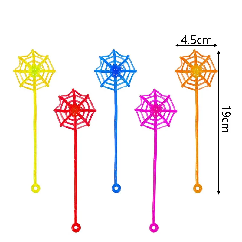 10-30pcs Sticky Hands & Spider Web Toy Stretchy Stress Relief Fidget Toys for Kids Birthday Favor Halloween Gift Supplies