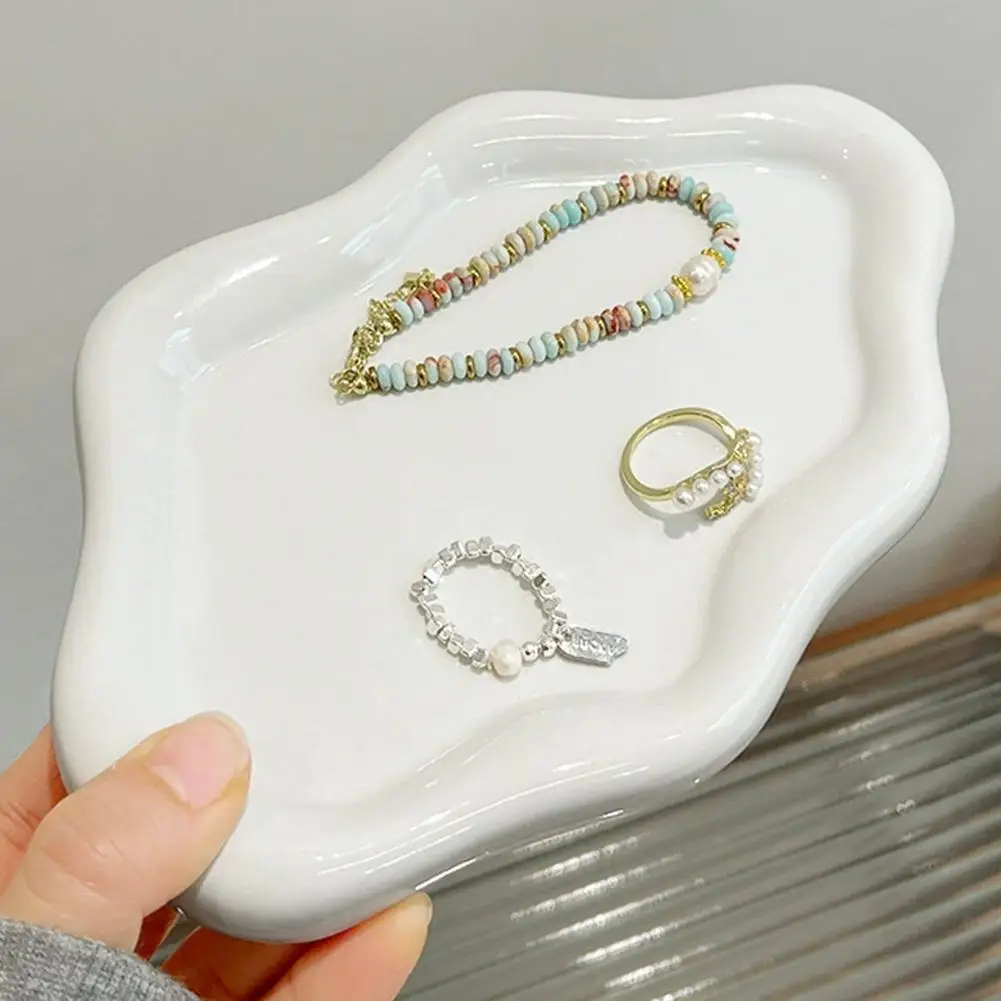 Jewelry Storage Tray Creative Cloud Shapes Plastic Trays Electroplated Jewelry Earrings Ring Display Plates Photo Props For Wome