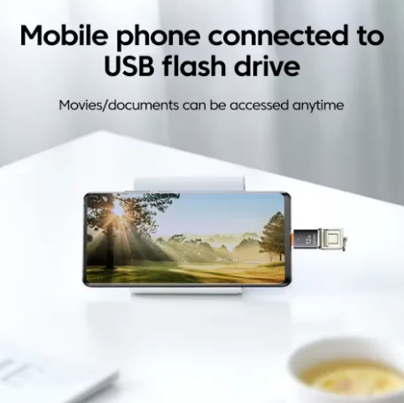 12A USB 3.0 To Type C Adapter LED OTG USB C Male to USB A Female Connector For iPhone 15 Tablet Notebook Android Phones Adapter
