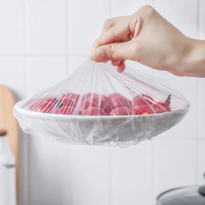 Colorful Disposable Food Cover Elastic Wrap Food Covers Fresh-keeping Lid Plate Kitchen Nylon Colorful Storage Bags