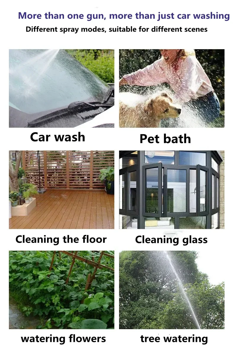1PCS Car Wash High Pressure Water Gun Spray Nozzle Car Washers For Auto Home Garden Portable Washer Car Cleaning Accessories