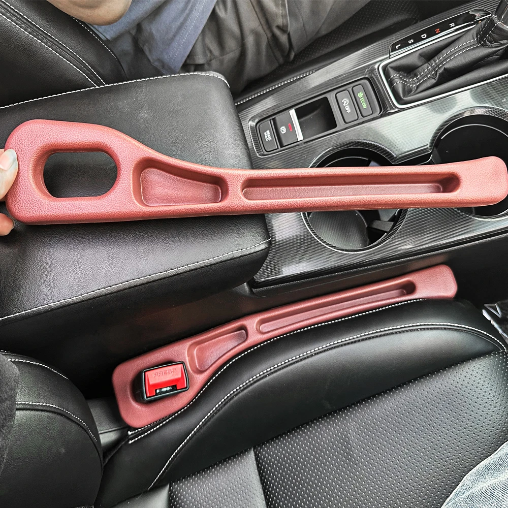 2pcs Car Seat Gap Filler, Dual Slot Design, Car Interior Accessories, Phone & Key Storage Box, Car Slot Pad, Seat Gap Fillers