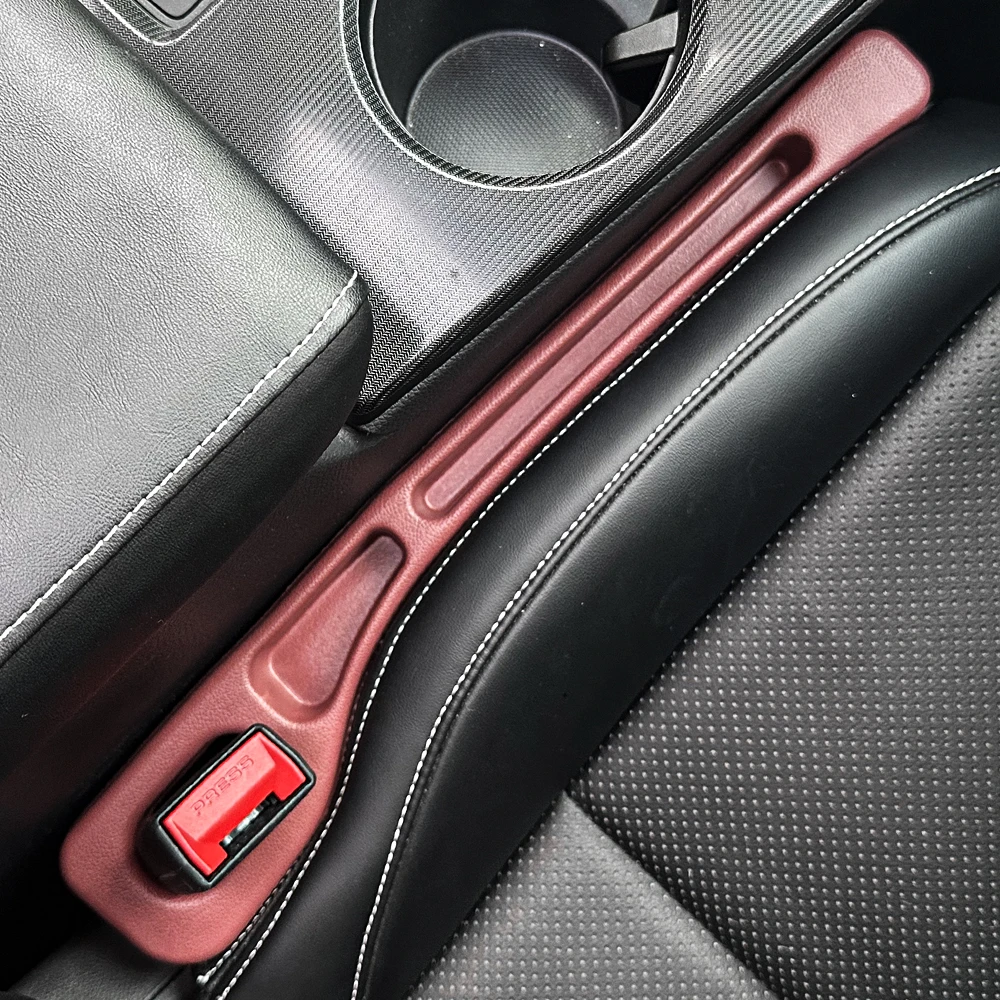 2pcs Car Seat Gap Filler, Dual Slot Design, Car Interior Accessories, Phone & Key Storage Box, Car Slot Pad, Seat Gap Fillers