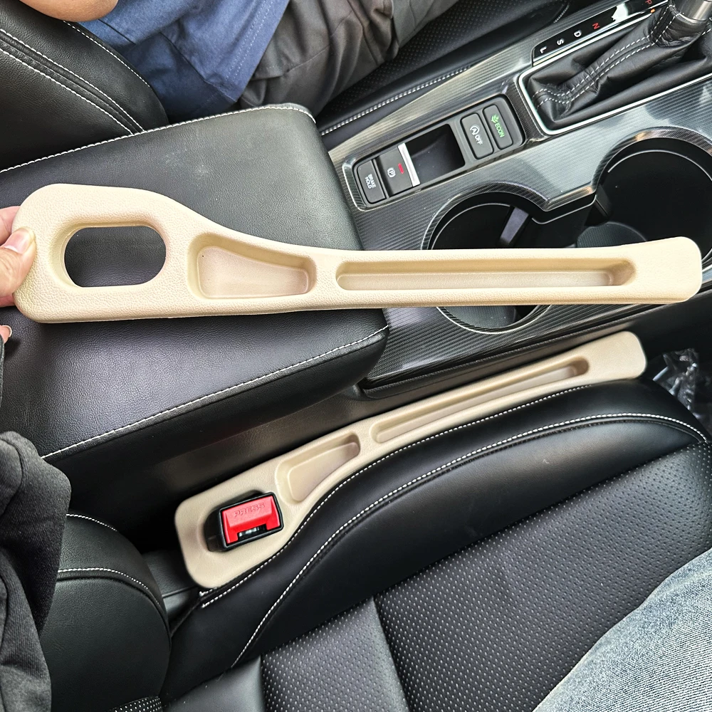 2pcs Car Seat Gap Filler, Dual Slot Design, Car Interior Accessories, Phone & Key Storage Box, Car Slot Pad, Seat Gap Fillers