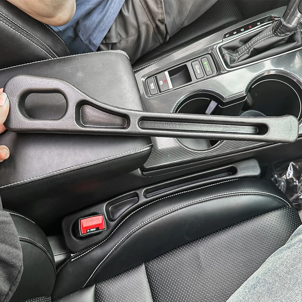 2pcs Car Seat Gap Filler, Dual Slot Design, Car Interior Accessories, Phone & Key Storage Box, Car Slot Pad, Seat Gap Fillers