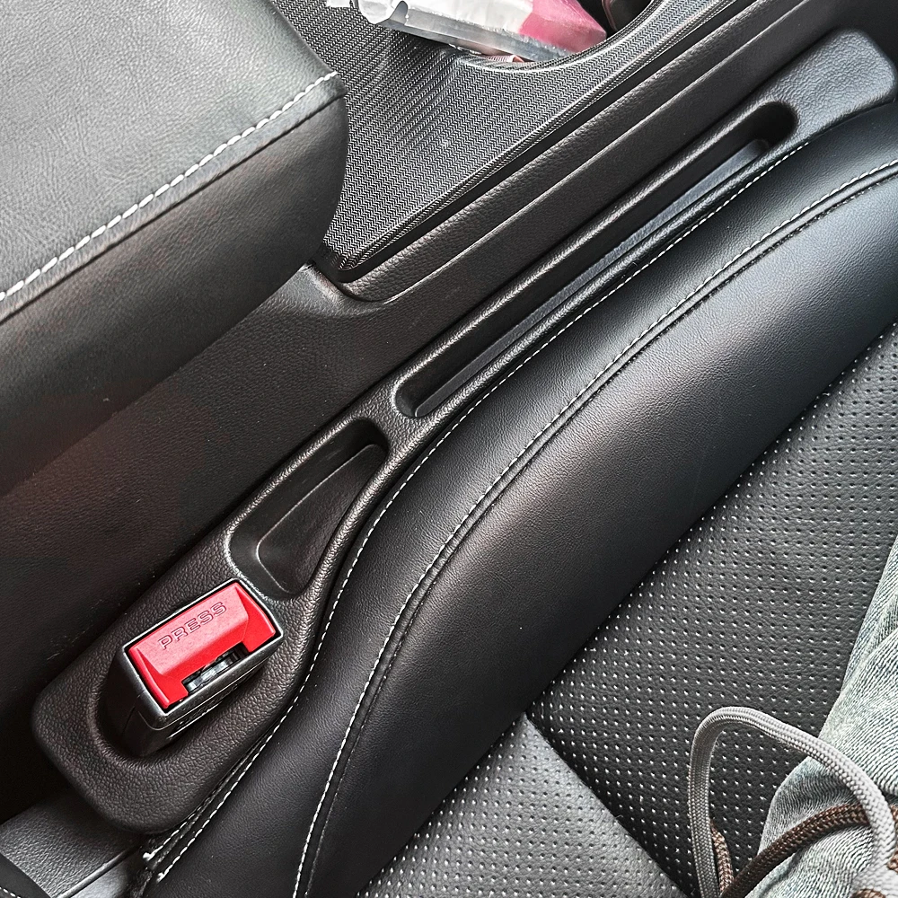 2pcs Car Seat Gap Filler, Dual Slot Design, Car Interior Accessories, Phone & Key Storage Box, Car Slot Pad, Seat Gap Fillers