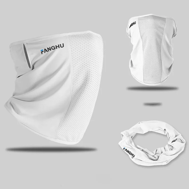 Sun Protection Mask Mesh Breathable Ear Loop Mask Elastic Sunscreen Anti-UV Face Covering Thin Breathable Sports Neck Gaiter