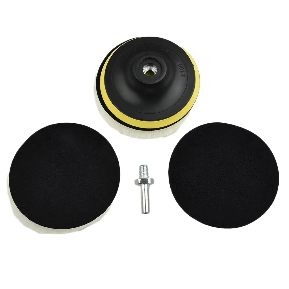 KKJOY 4" Pads Polishing Wheel for Electric Drill Polisher Sanding And Buffing Accessory