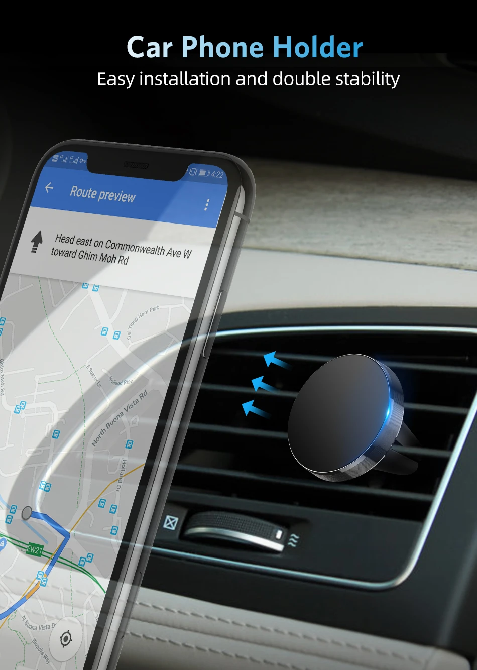 Car Magnetic Holder Universal Air Vent Mount Stand Accessories For iPhone Samsung Xiaomi Magnet Holder Stand in Car Mobile Phone
