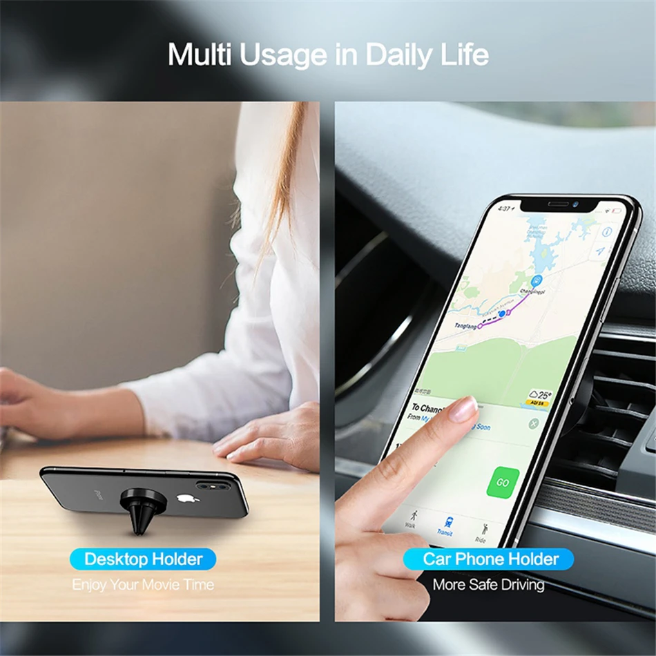 Car Magnetic Holder Universal Air Vent Mount Stand Accessories For iPhone Samsung Xiaomi Magnet Holder Stand in Car Mobile Phone