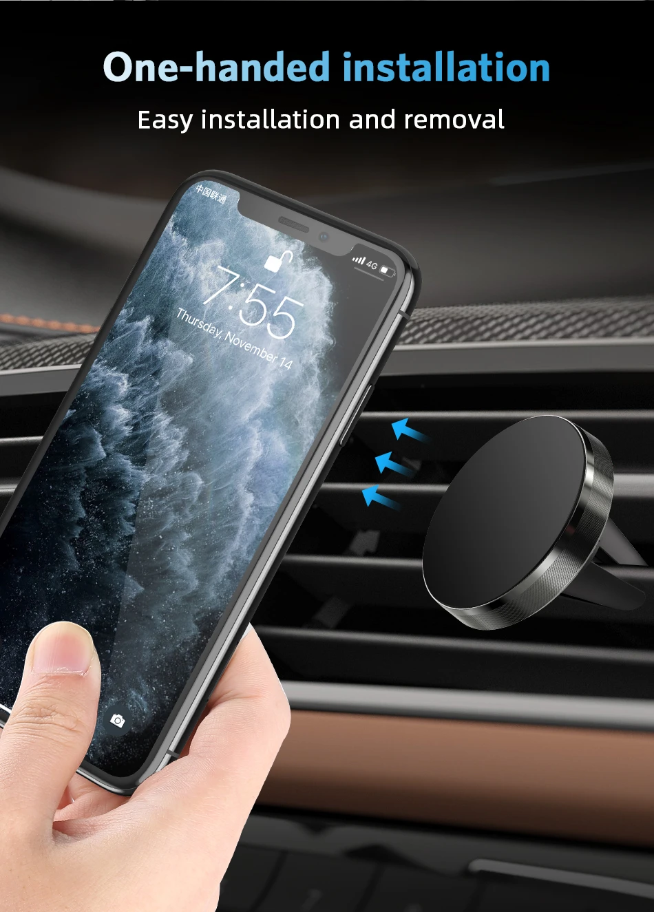 Car Magnetic Holder Universal Air Vent Mount Stand Accessories For iPhone Samsung Xiaomi Magnet Holder Stand in Car Mobile Phone