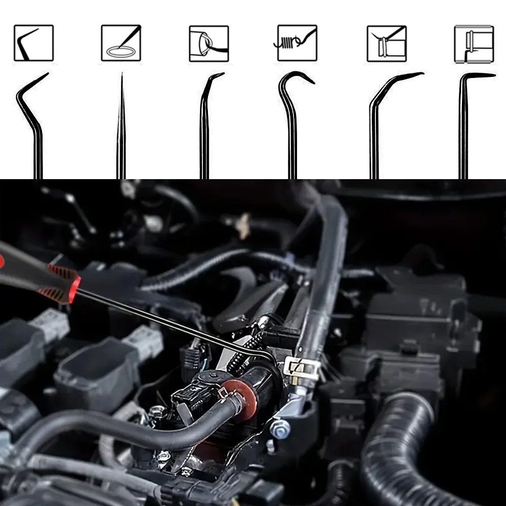 4/10Pcs Precision Pick and Hook Set Car Oil Seal/O‑Ring Seal Gasket Pick Mini Precision Hooks Professional Extractor Remover