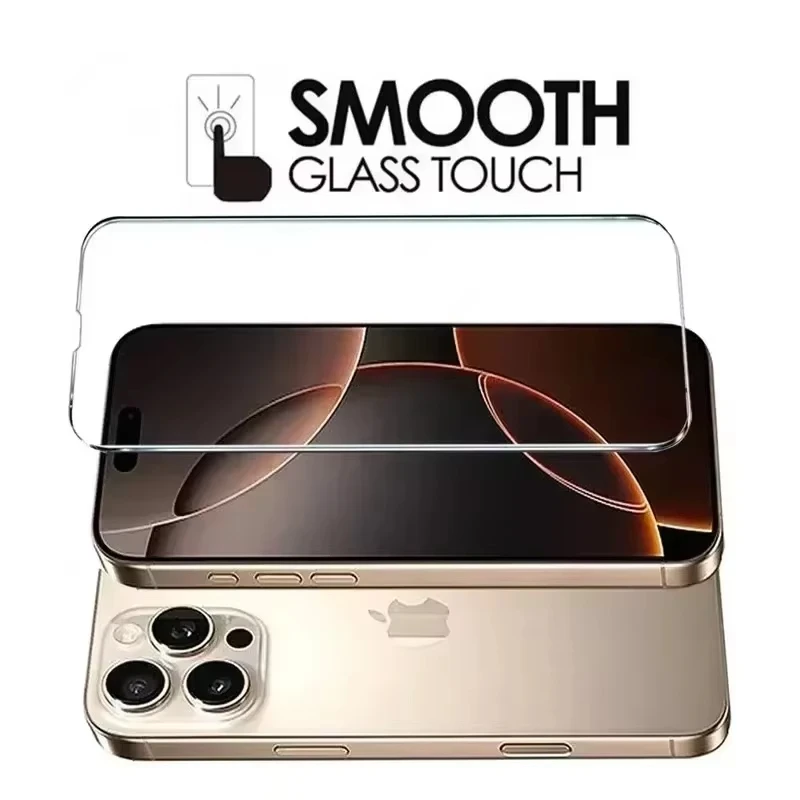 1-4Pcs Protective Glass For iPhone 18 Pro Max 17 16 15 14 13 12 11 Screen Protector For iPhone XR X XS 7 8 Plus 12 13 Mini Glass
