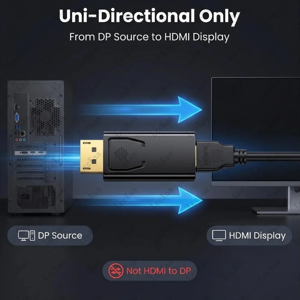 4K 30Hz/60Hz DP DisplayPort to HDMI-compatible Adapter Converter Display Port DP to HDTV Adapter Video Audio Laptop PC Laptop
