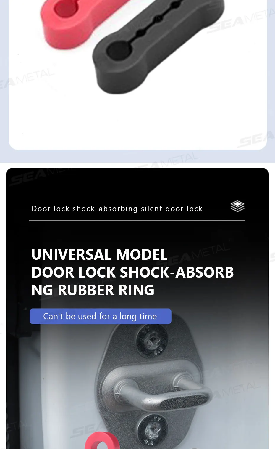 SEAMETAL 4pcs Universal Car Door Lock Damper Buffer Sillcone Deadener Seal Shock Absorber Noise Insulation for Car Accessories