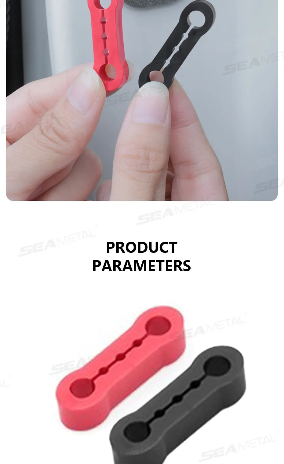 SEAMETAL 4pcs Universal Car Door Lock Damper Buffer Sillcone Deadener Seal Shock Absorber Noise Insulation for Car Accessories