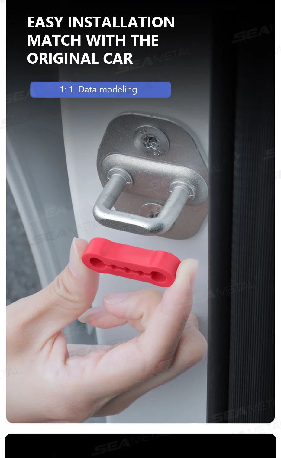 SEAMETAL 4pcs Universal Car Door Lock Damper Buffer Sillcone Deadener Seal Shock Absorber Noise Insulation for Car Accessories