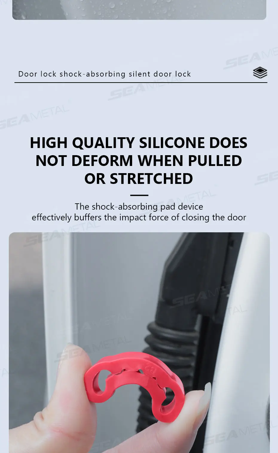 SEAMETAL 4pcs Universal Car Door Lock Damper Buffer Sillcone Deadener Seal Shock Absorber Noise Insulation for Car Accessories