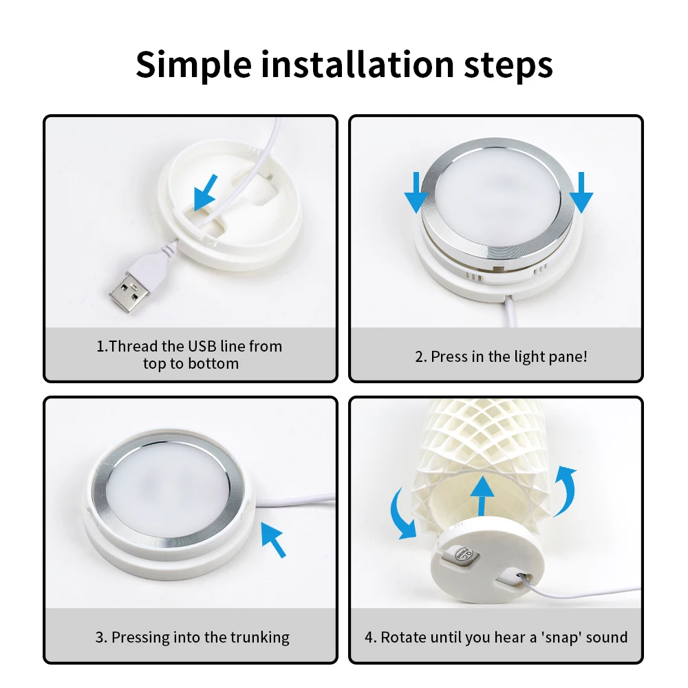 3D Printer Part For Bambu Lab LED Lamp Kit 001 DIY Model Hardware Without Shell Warm White DC 5V 3D Printer Adjustable Light Kit