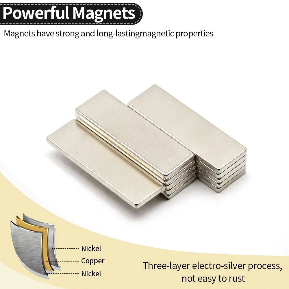 30x10x2mm Super Strong Neodymium Magnet N35 NdfeB Permanent Magnetic imanes Block Powerful Magnets Refrigerator
