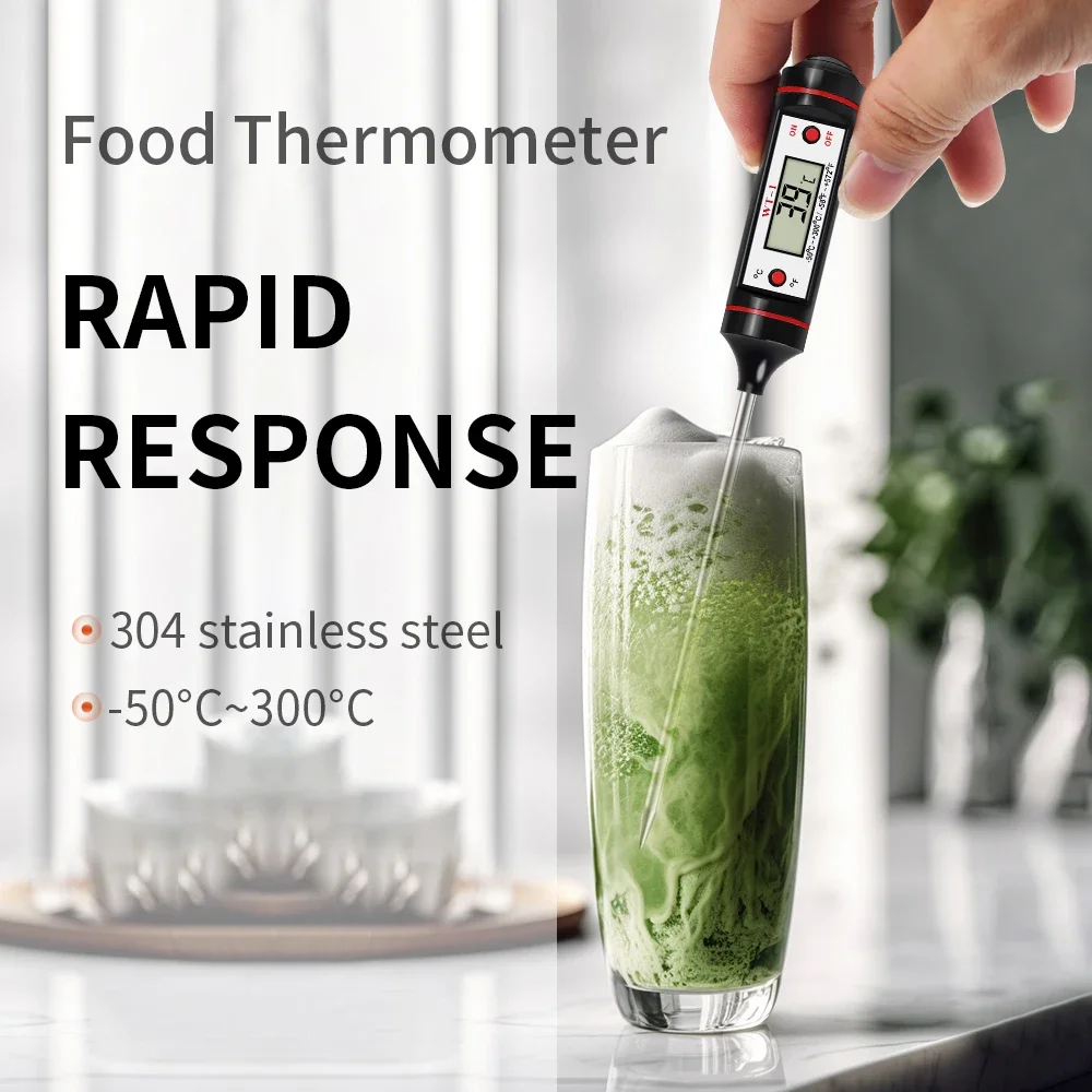 -50-300℃ Digital Food Thermometer For Meat Kitchen Cooking Water Milk Food Probe Temperature Meter BBQ Electronic Oven Tool
