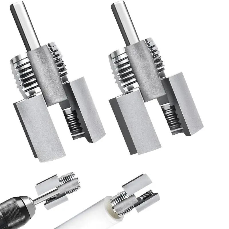 Pipe Thread Cutting Tool Integrated Internal & External Pipe Threading Tool Electric Drill Compatible PVC Pipe Threader Kit