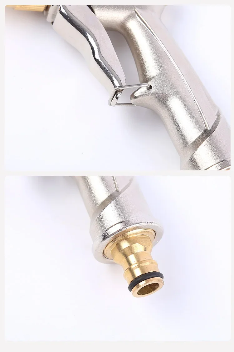 High Pressure Water Spray Gun Metal Brass Nozzle Garden Hose Pipe Lawn Car Wash Sprayer Sprinkler Car Wash Tool Water Guns XY002