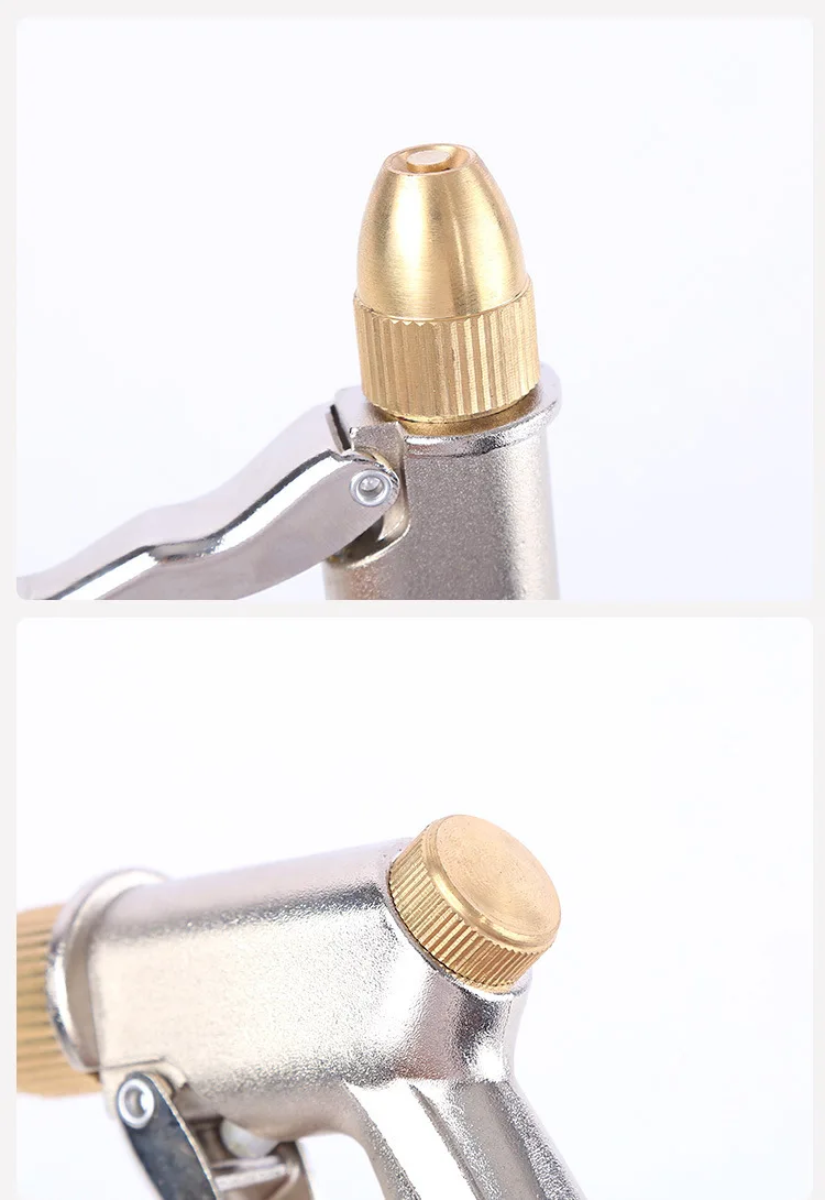 High Pressure Water Spray Gun Metal Brass Nozzle Garden Hose Pipe Lawn Car Wash Sprayer Sprinkler Car Wash Tool Water Guns XY002