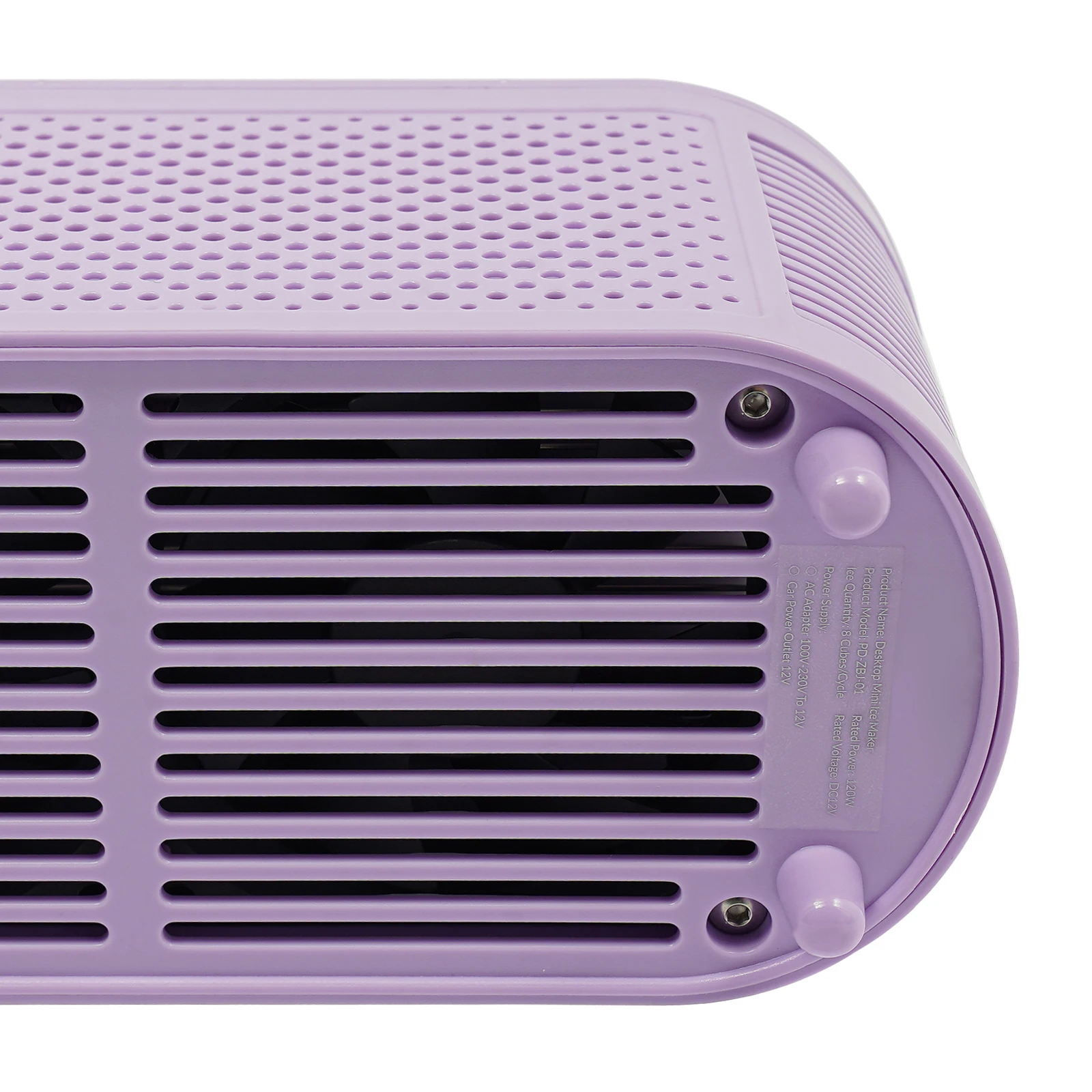 120W Mini Countertop Ice Maker, Compact Ice Machine for Home/Car/Travel White/Purple