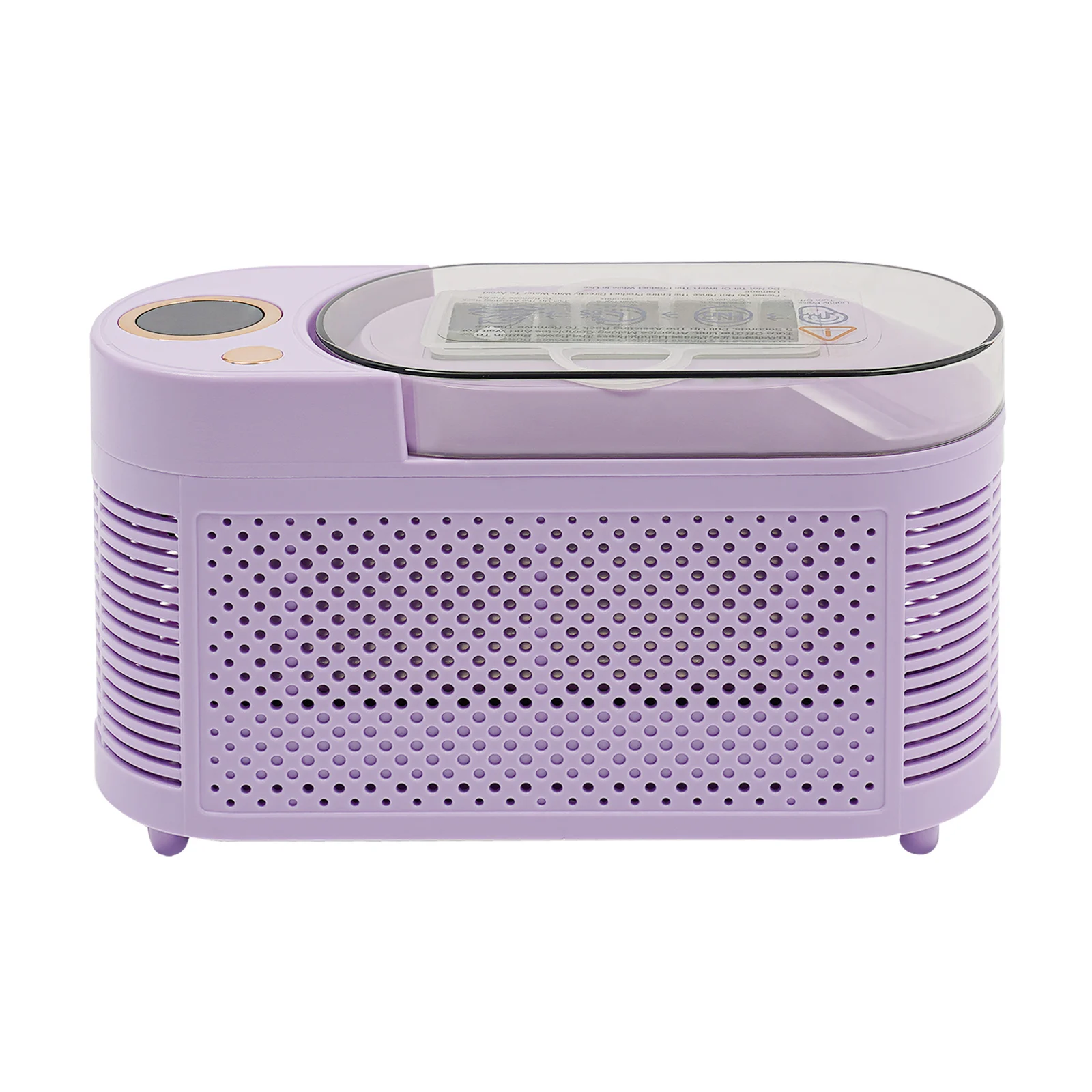120W Mini Countertop Ice Maker, Compact Ice Machine for Home/Car/Travel White/Purple