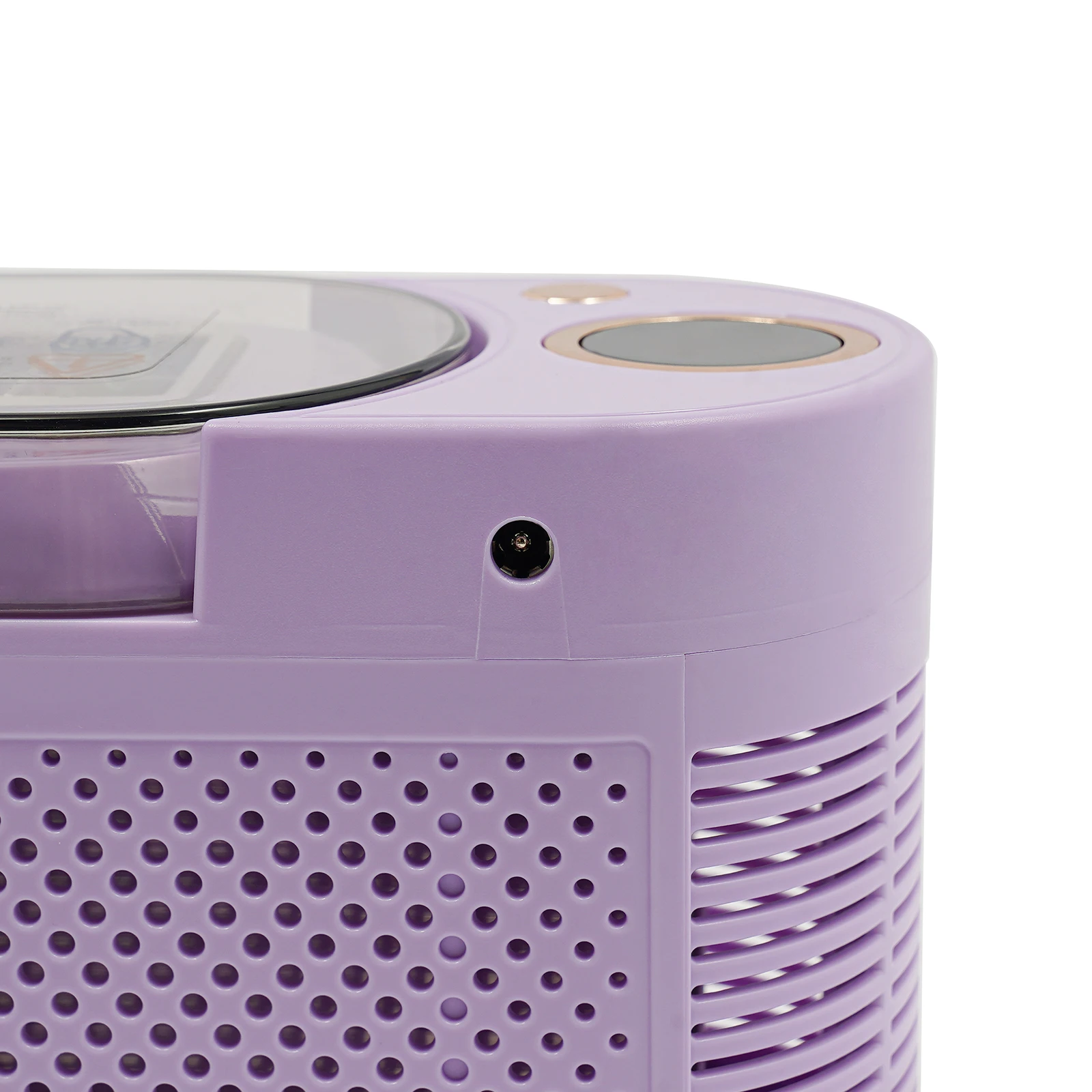 120W Mini Countertop Ice Maker, Compact Ice Machine for Home/Car/Travel White/Purple