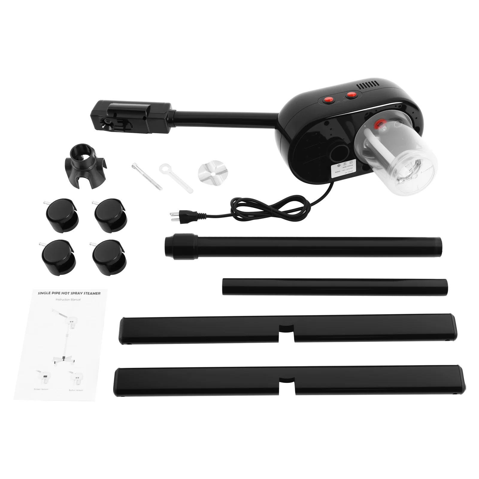 800w Facial Steamer 360° Skin Care Equipment Steamer Black Floor Standing Warm Steam Machine for Salon Beauty Spa Shop
