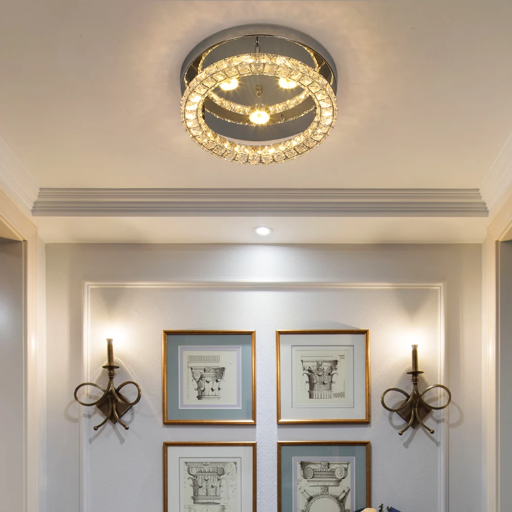 Modern Chandelier Ceiling Lamp K9 Luxury Crystal Led Living Dining Room Decor Pendant Light RC Dimmable Luminaire Home Fixture