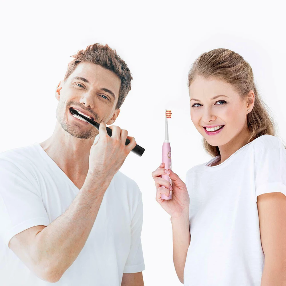 Fairywill Electric Sonic Toothbrush FW-507 USB Charge Rechargeable Adult Waterproof Electronic Tooth Brushes Replacement Heads S