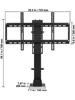 SucceBuy Remote TV Lift Motorized Cabinet TV Mount Bracket Electirc Actuator Lift Column DC Motor Height Adjustable Plasma LCD