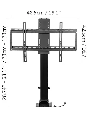 SucceBuy Remote TV Lift Motorized Cabinet TV Mount Bracket Electirc Actuator Lift Column DC Motor Height Adjustable Plasma LCD