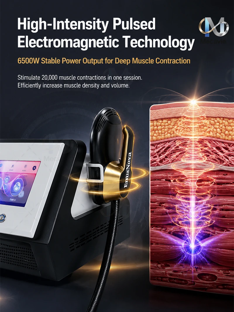 Portable 2026 RF Technology EMS Electromagnetic Body Shaping Machine Belly Arm Weight Loss Cellulite Reduction Muscle Stimulator