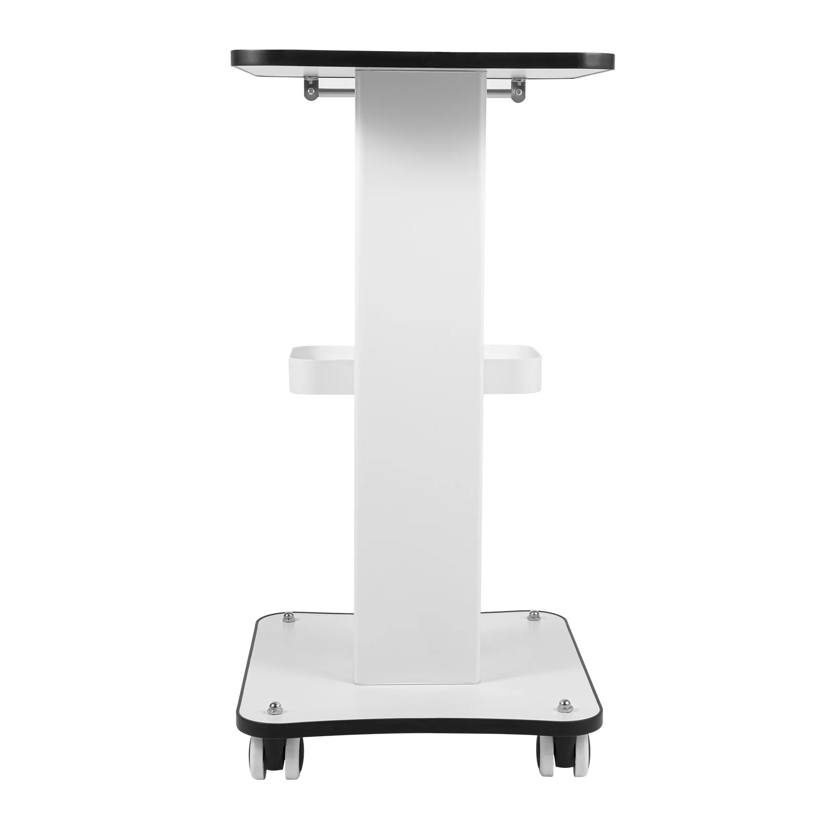 Beauty Trolley Cart for Salon, 33lbs Load Capacity, 4 Lockable Silent 360° Wheels, Multifunctional Beauty Trolley with Tray