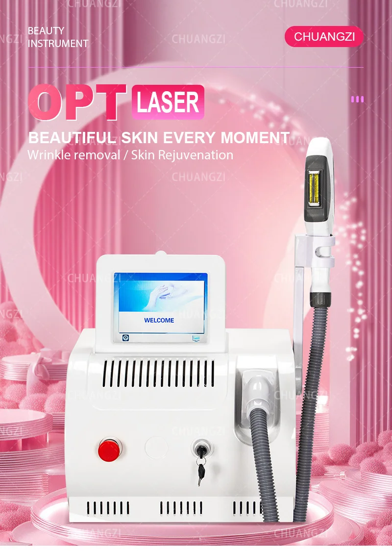 OPT 3 Wavelength Portable Hair Removal Laser Machine Professional Equipment For Painless Hair Removal And Skin Rejuvenation HOT