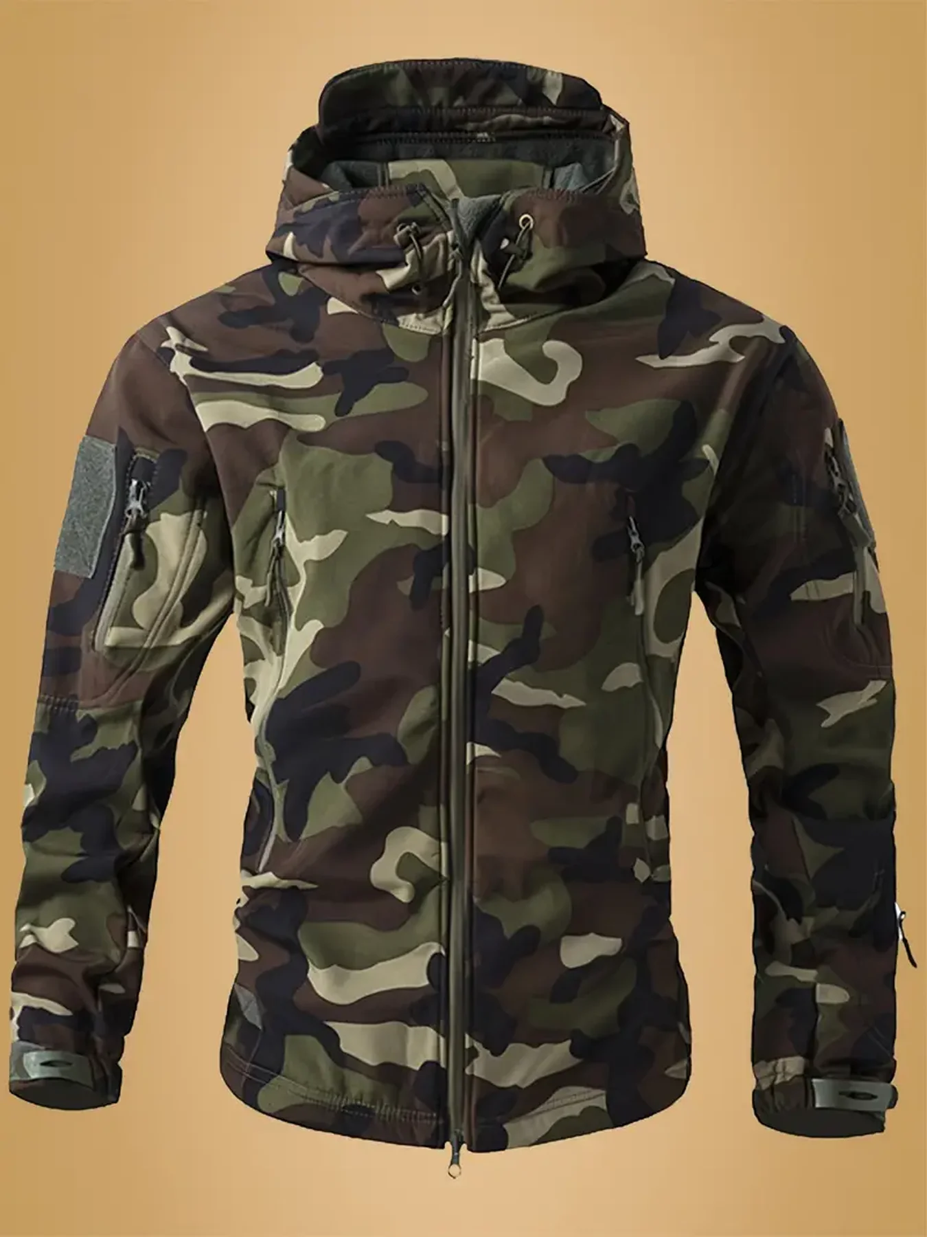 Men's Outdoor Tactical Jacket Winter Waterproof Insulation Camouflage Jacket Fishing Hunting Jacket Mens Lightweight Rain Jacket